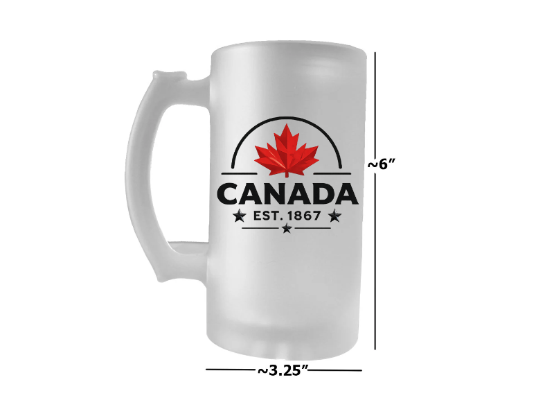 Canadian Frosted Beer Stein โ primary view